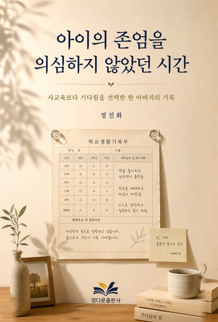 아이의 존엄을 의심하지 않았던 시간 표지 · 정진화 지음 · 정다운출판사